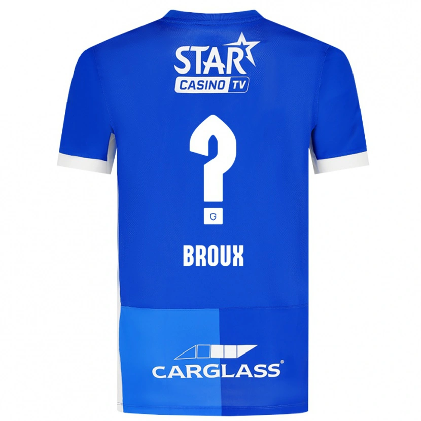 Danxen Bambino Maglia Maxim Broux #0 Blu Medio Blu Reale Bianco Kit Gara Home 2026/27 Maglietta