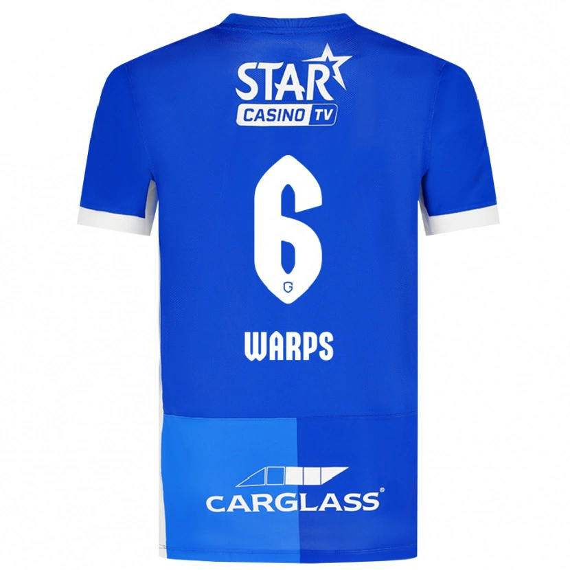 Danxen Bambino Maglia Isa Warps #6 Blu Medio Blu Reale Bianco Kit Gara Home 2026/27 Maglietta