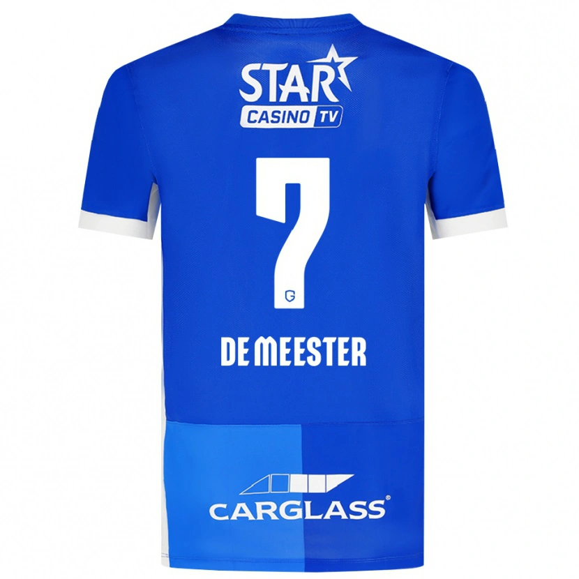 Danxen Bambino Maglia Thirsa De Meester #7 Blu Medio Blu Reale Bianco Kit Gara Home 2026/27 Maglietta