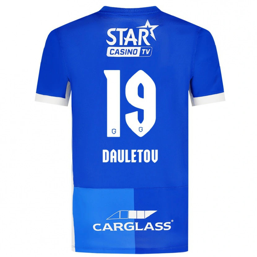 Danxen Bambino Maglia Shakhmurat Dauletov #19 Blu Medio Blu Reale Bianco Kit Gara Home 2026/27 Maglietta
