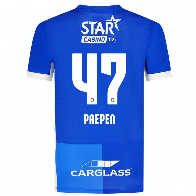 Danxen Bambino Maglia Sam Paepen #47 Blu Medio Blu Reale Bianco Kit Gara Home 2026/27 Maglietta
