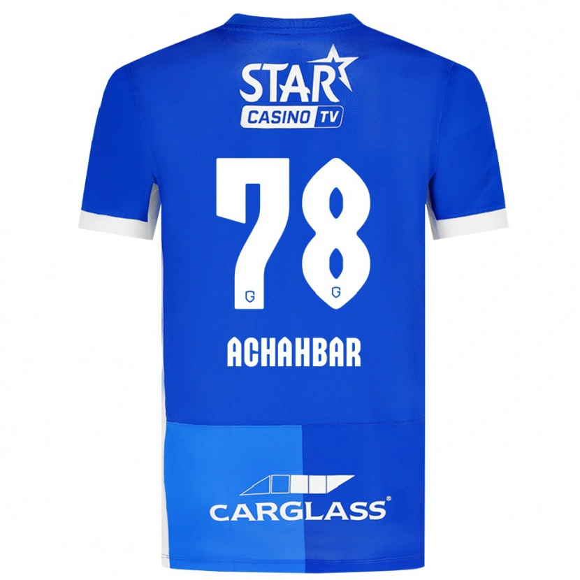 Danxen Bambino Maglia Kiyan Achahbar #78 Blu Medio Blu Reale Bianco Kit Gara Home 2026/27 Maglietta