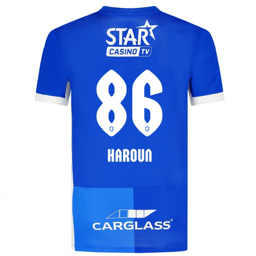 Danxen Bambino Maglia Kenan Haroun #86 Blu Medio Blu Reale Bianco Kit Gara Home 2026/27 Maglietta