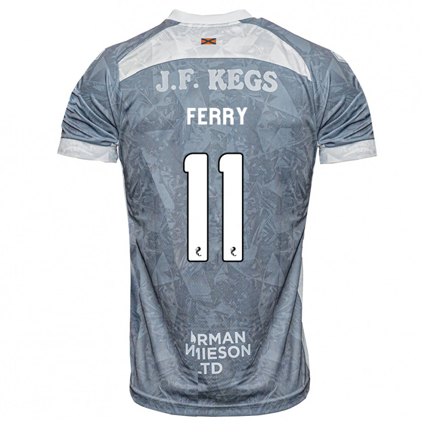 Danxen Bambino Maglia Will Ferry #11 Grigio Ardesia Kit Gara Away 2026/27 Maglietta