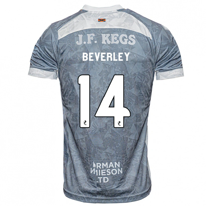 Danxen Bambino Maglia Cian Beverley #14 Grigio Ardesia Kit Gara Away 2026/27 Maglietta