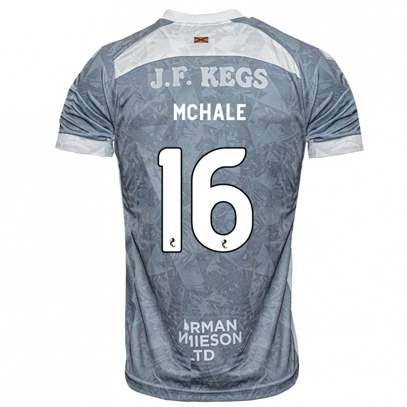 Danxen Bambino Maglia Max Mchale #16 Grigio Ardesia Kit Gara Away 2026/27 Maglietta