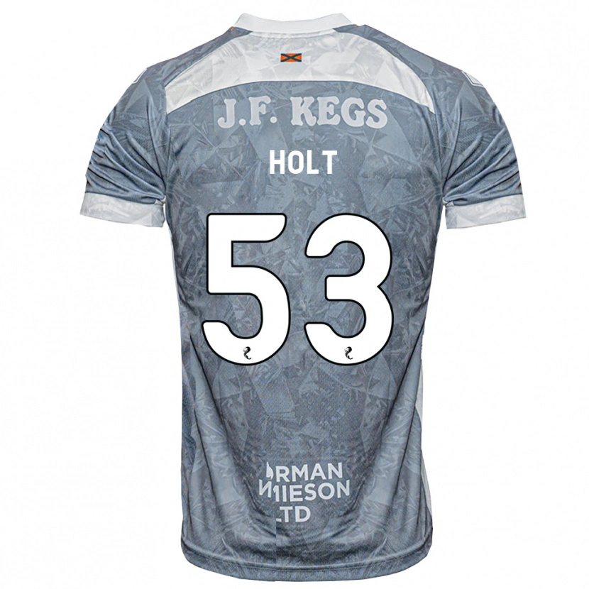 Danxen Bambino Maglia Josh Holt #53 Grigio Ardesia Kit Gara Away 2026/27 Maglietta