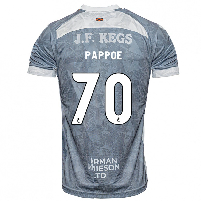 Danxen Bambino Maglia Isaac Pappoe #70 Grigio Ardesia Kit Gara Away 2026/27 Maglietta