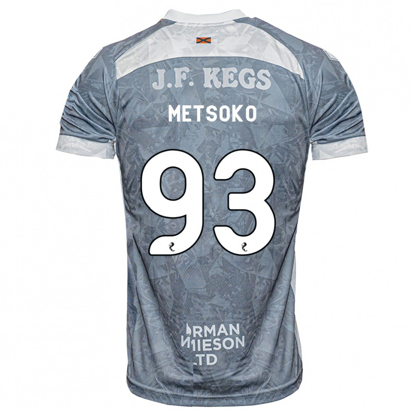 Danxen Bambino Maglia Idjessi Metsoko #93 Grigio Ardesia Kit Gara Away 2026/27 Maglietta