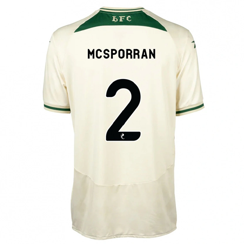 Danxen Bambino Maglia Arran Mcsporran #2 Verde Foresta Bianco Kit Gara Away 2026/27 Maglietta