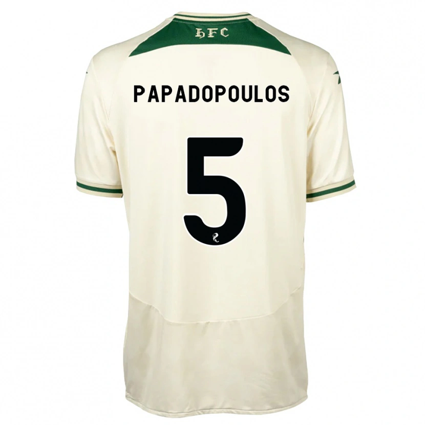 Danxen Bambino Maglia Stacey Papadopoulos #5 Verde Foresta Bianco Kit Gara Away 2026/27 Maglietta