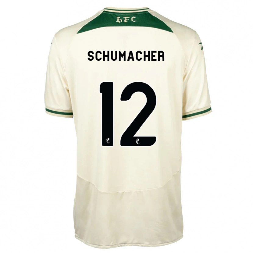 Danxen Bambino Maglia Noa Schumacher #12 Verde Foresta Bianco Kit Gara Away 2026/27 Maglietta