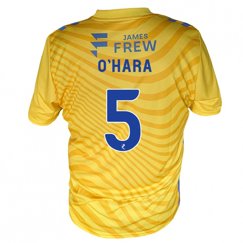 Danxen Bambino Maglia Mark O'hara #5 Giallo Blu Reale Kit Gara Away 2026/27 Maglietta