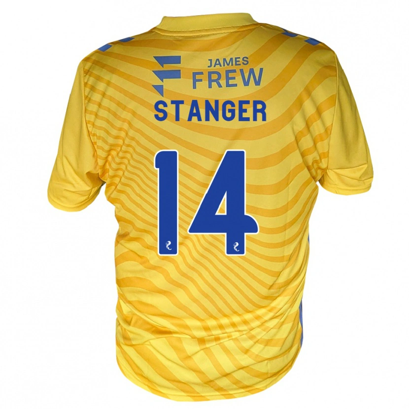 Danxen Bambino Maglia George Stanger #14 Giallo Blu Reale Kit Gara Away 2026/27 Maglietta