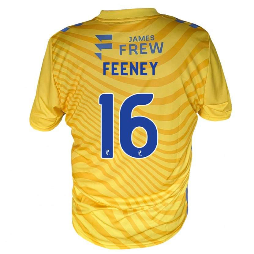 Danxen Bambino Maglia Guy Feeney #16 Giallo Blu Reale Kit Gara Away 2026/27 Maglietta
