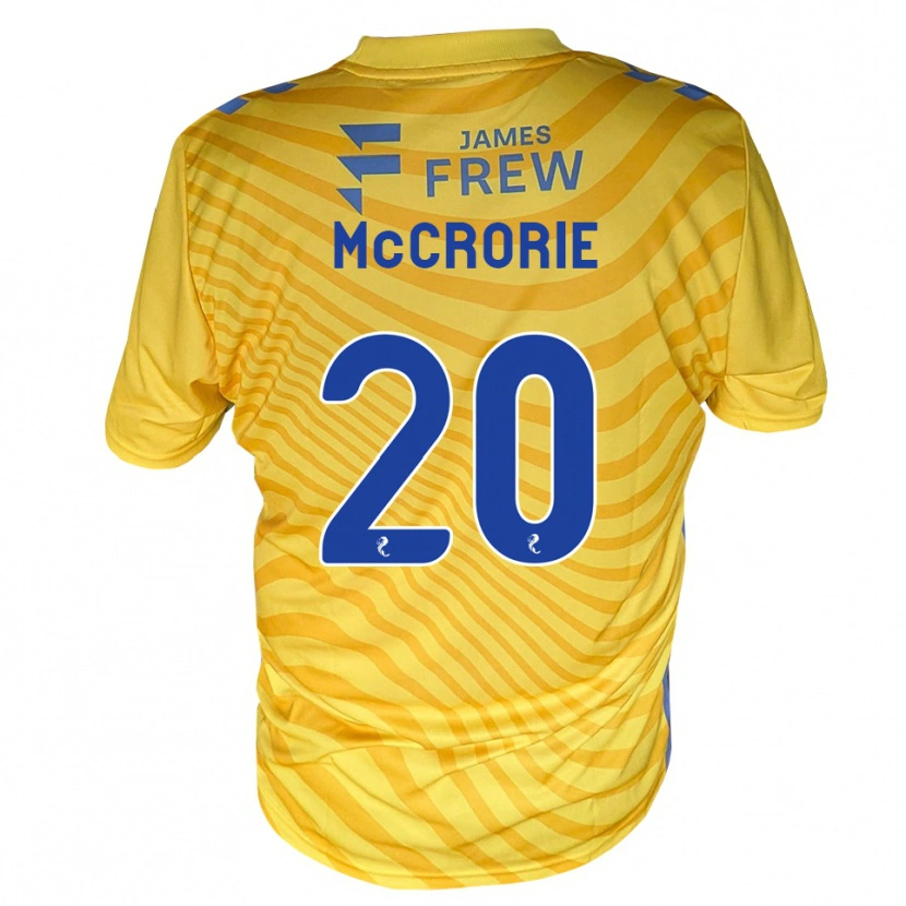 Danxen Bambino Maglia Robby Mccrorie #20 Giallo Blu Reale Kit Gara Away 2026/27 Maglietta