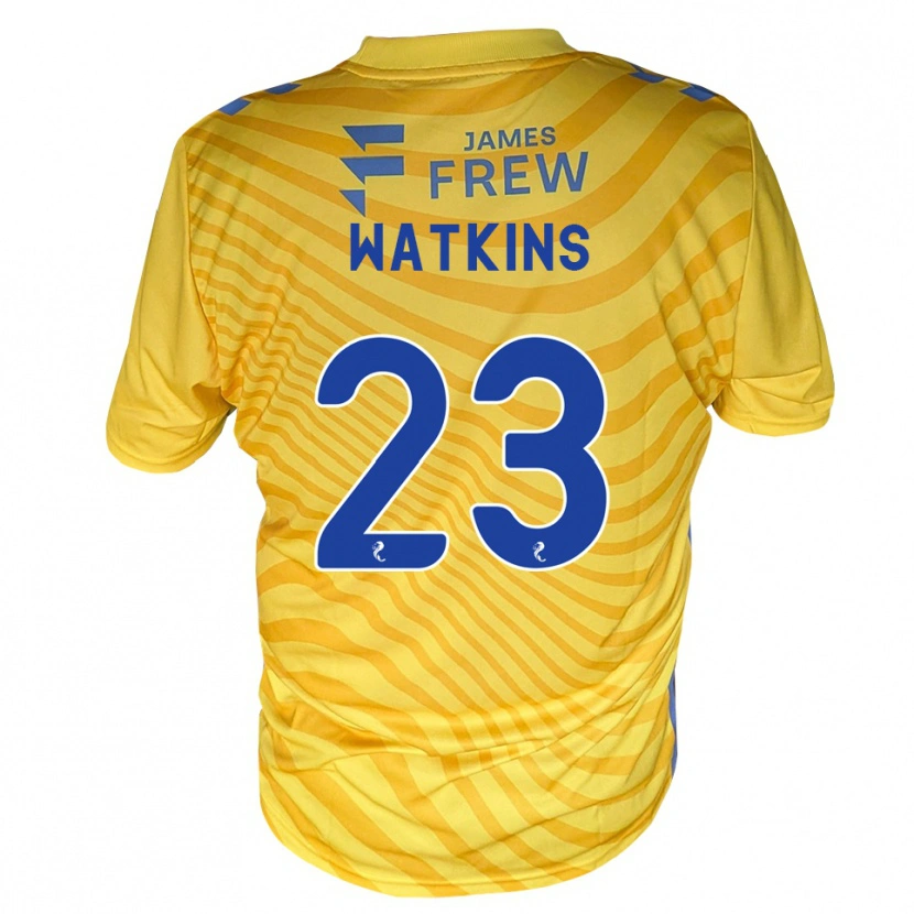 Danxen Bambino Maglia Marley Watkins #23 Giallo Blu Reale Kit Gara Away 2026/27 Maglietta