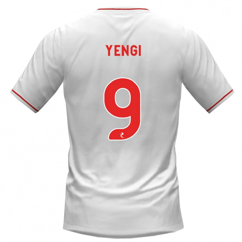 Danxen Bambino Maglia Tete Yengi #9 Rosso Bianco Kit Gara Away 2026/27 Maglietta