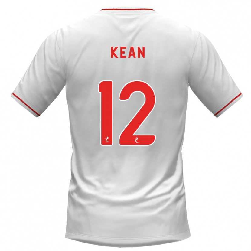Danxen Bambino Maglia Chloe Kean #12 Rosso Bianco Kit Gara Away 2026/27 Maglietta