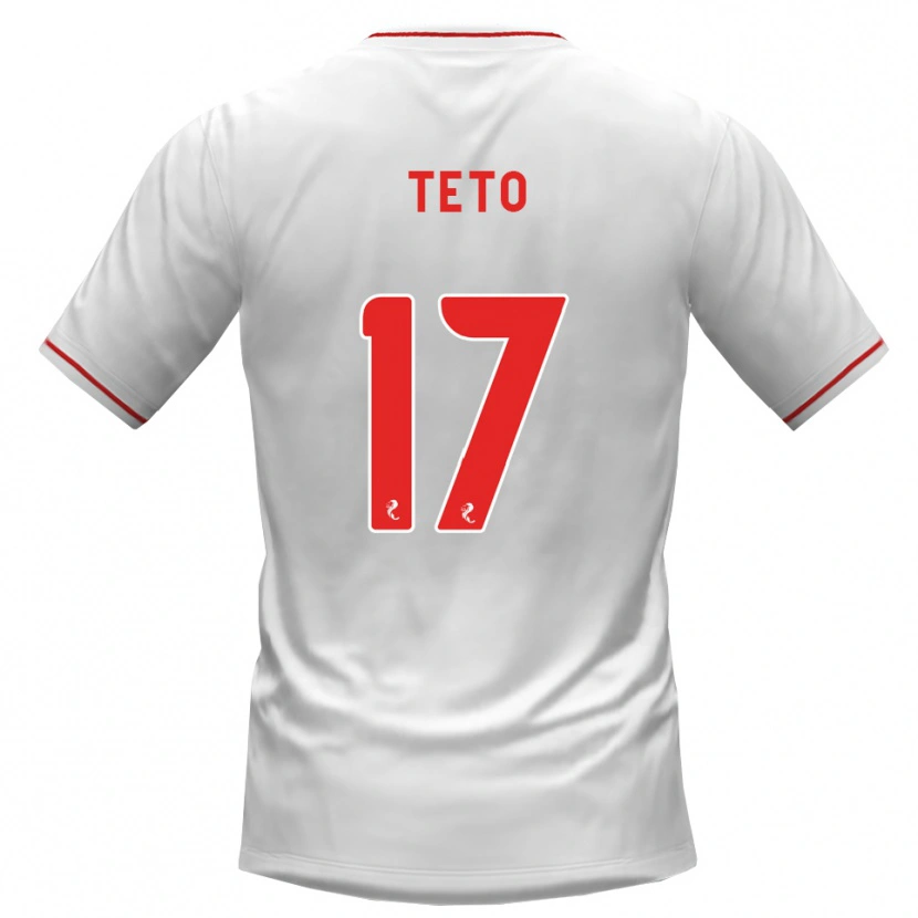 Danxen Bambino Maglia Aphelele Teto #17 Rosso Bianco Kit Gara Away 2026/27 Maglietta