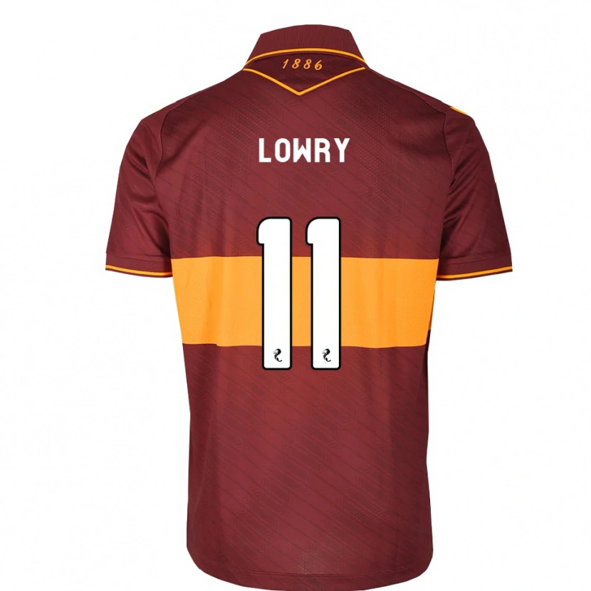 Danxen Bambino Maglia Alex Lowry #11 Marrone Arancione Kit Gara Away 2026/27 Maglietta
