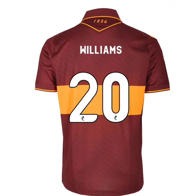 Danxen Bambino Maglia Dylan Williams #20 Marrone Arancione Kit Gara Away 2026/27 Maglietta