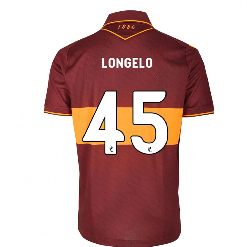 Danxen Bambino Maglia Emmanuel Longelo #45 Marrone Arancione Kit Gara Away 2026/27 Maglietta