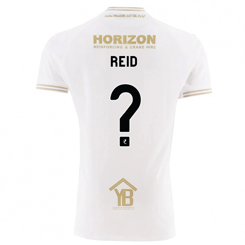 Danxen Bambino Maglia Hannah Reid #0 Bianco Giallo Kit Gara Away 2026/27 Maglietta