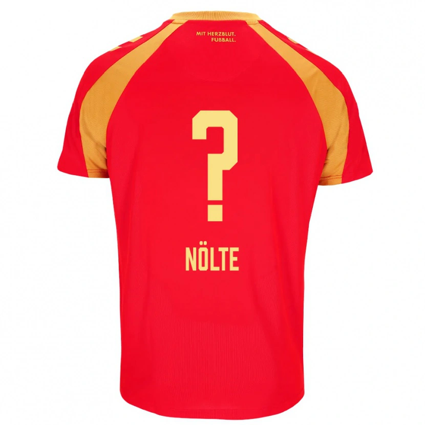 Danxen Bambino Maglia Jannik Nölte #0 Rosso Arancione Nero Kit Gara Away 2026/27 Maglietta
