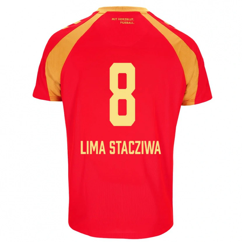 Danxen Bambino Maglia Neo Lima Stacziwa #8 Rosso Arancione Nero Kit Gara Away 2026/27 Maglietta