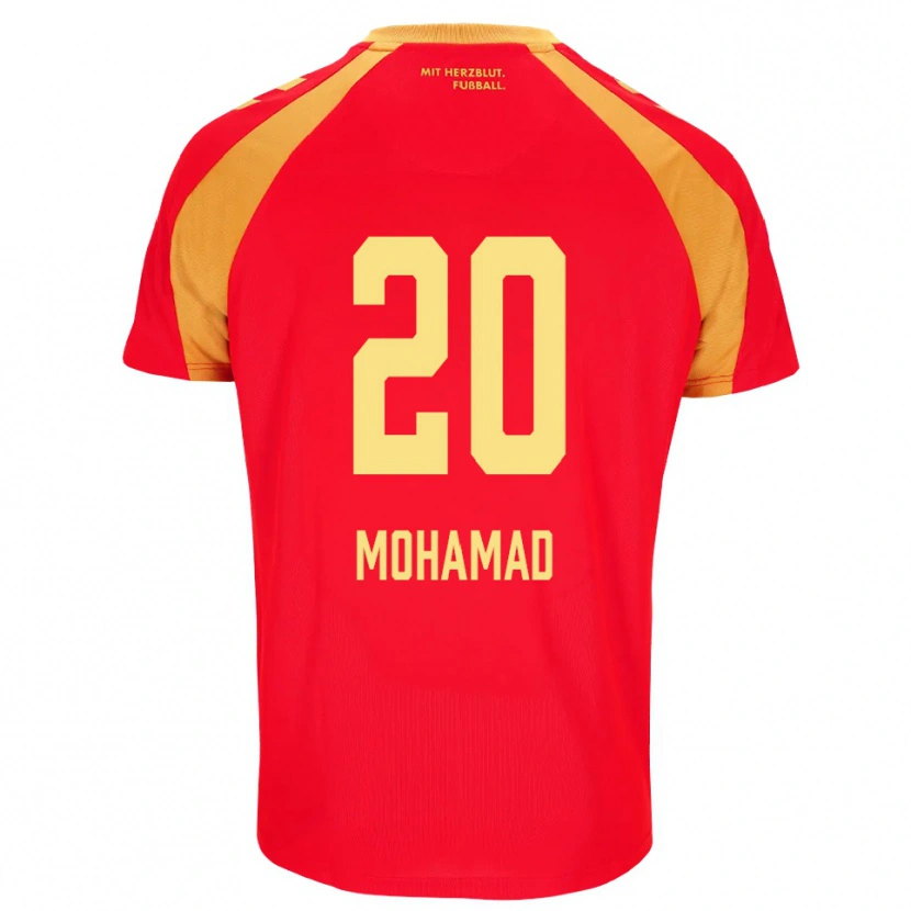 Danxen Bambino Maglia Hassan Mohamad #20 Rosso Arancione Nero Kit Gara Away 2026/27 Maglietta