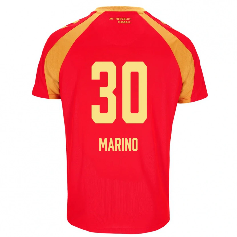 Danxen Bambino Maglia Stefano Marino #30 Rosso Arancione Nero Kit Gara Away 2026/27 Maglietta