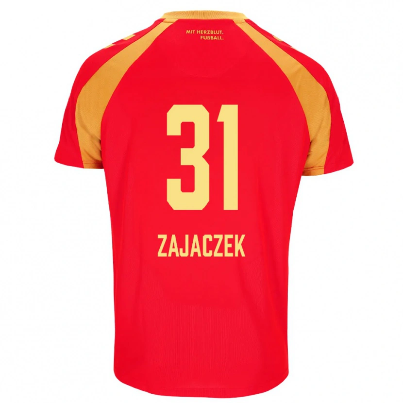 Danxen Bambino Maglia Arne Zajaczek #31 Rosso Arancione Nero Kit Gara Away 2026/27 Maglietta