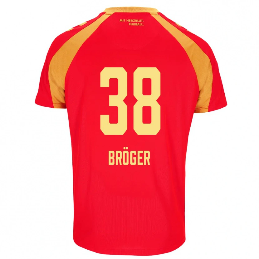 Danxen Bambino Maglia Bennit Bröger #38 Rosso Arancione Nero Kit Gara Away 2026/27 Maglietta