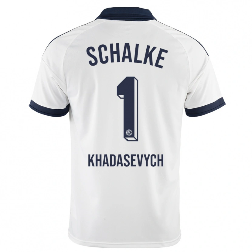 Danxen Bambino Maglia Kyrylo Khadasevych #1 Bianco Nero Kit Gara Away 2026/27 Maglietta
