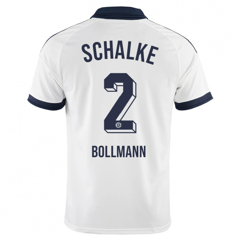 Danxen Bambino Maglia Nathalie Bollmann #2 Bianco Nero Kit Gara Away 2026/27 Maglietta
