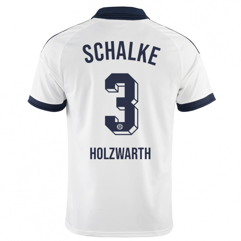Danxen Bambino Maglia Luc Holzwarth #3 Bianco Nero Kit Gara Away 2026/27 Maglietta