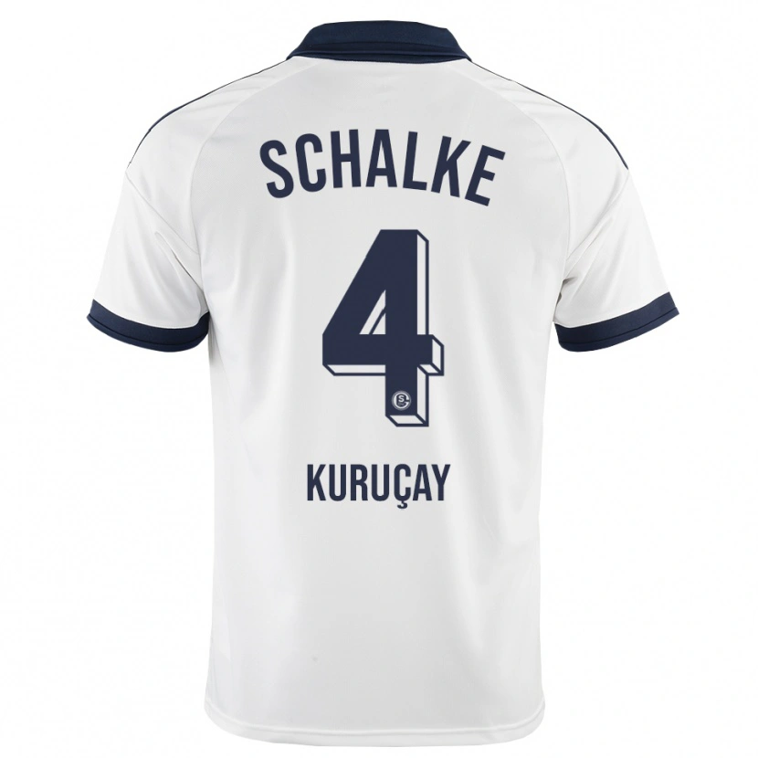 Danxen Bambino Maglia Hasan Kuruçay #4 Bianco Nero Kit Gara Away 2026/27 Maglietta