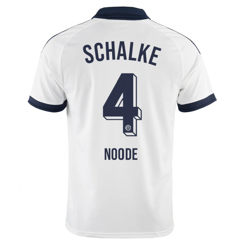 Danxen Bambino Maglia Steve Noode #4 Bianco Nero Kit Gara Away 2026/27 Maglietta