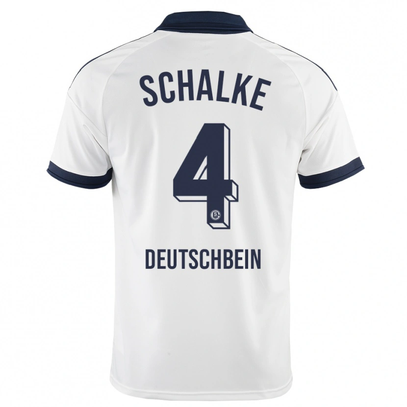 Danxen Bambino Maglia Lasse Deutschbein #4 Bianco Nero Kit Gara Away 2026/27 Maglietta