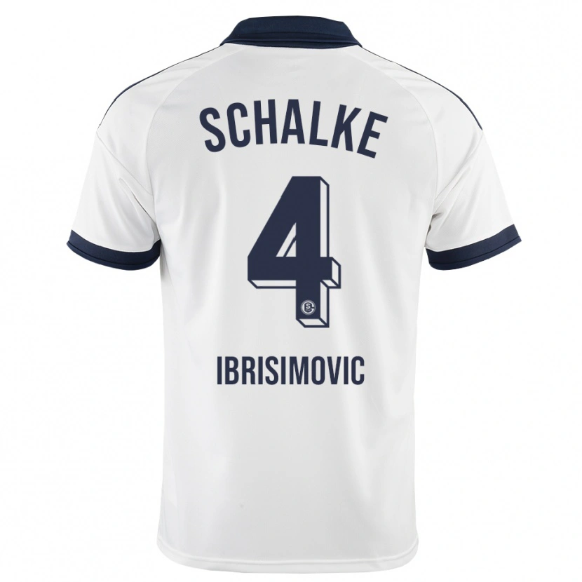Danxen Bambino Maglia Amar Ibrisimovic #4 Bianco Nero Kit Gara Away 2026/27 Maglietta