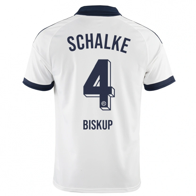 Danxen Bambino Maglia Michelle Biskup #4 Bianco Nero Kit Gara Away 2026/27 Maglietta
