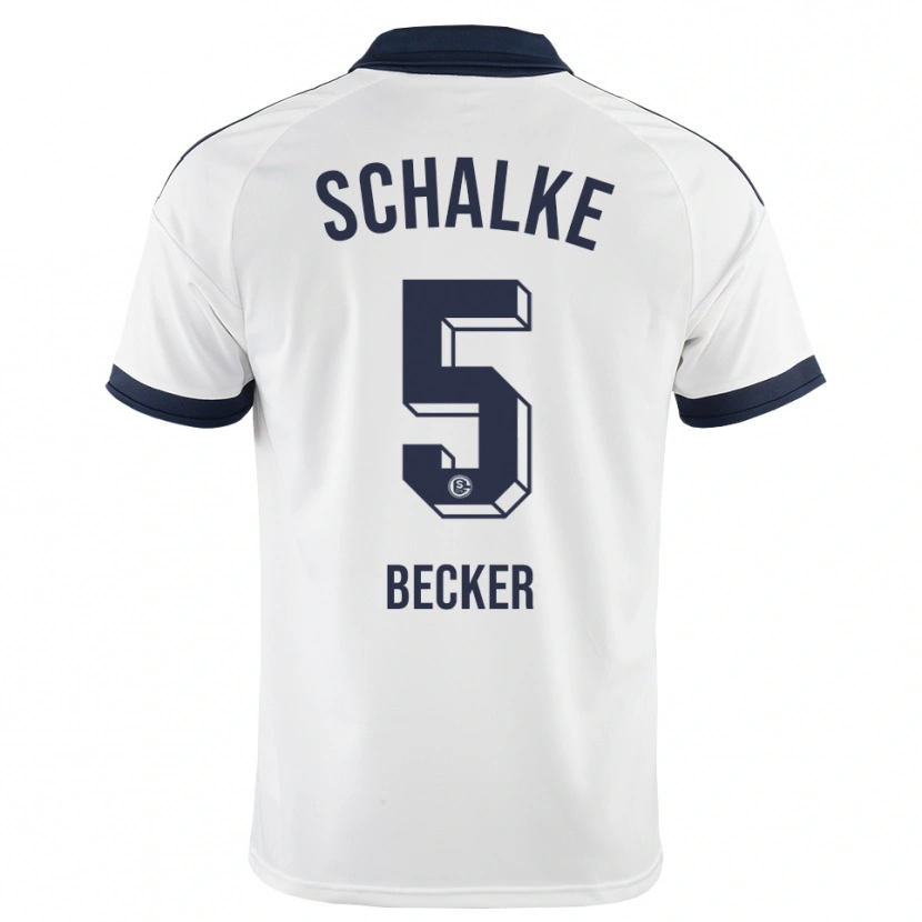 Danxen Bambino Maglia Timo Becker #5 Bianco Nero Kit Gara Away 2026/27 Maglietta