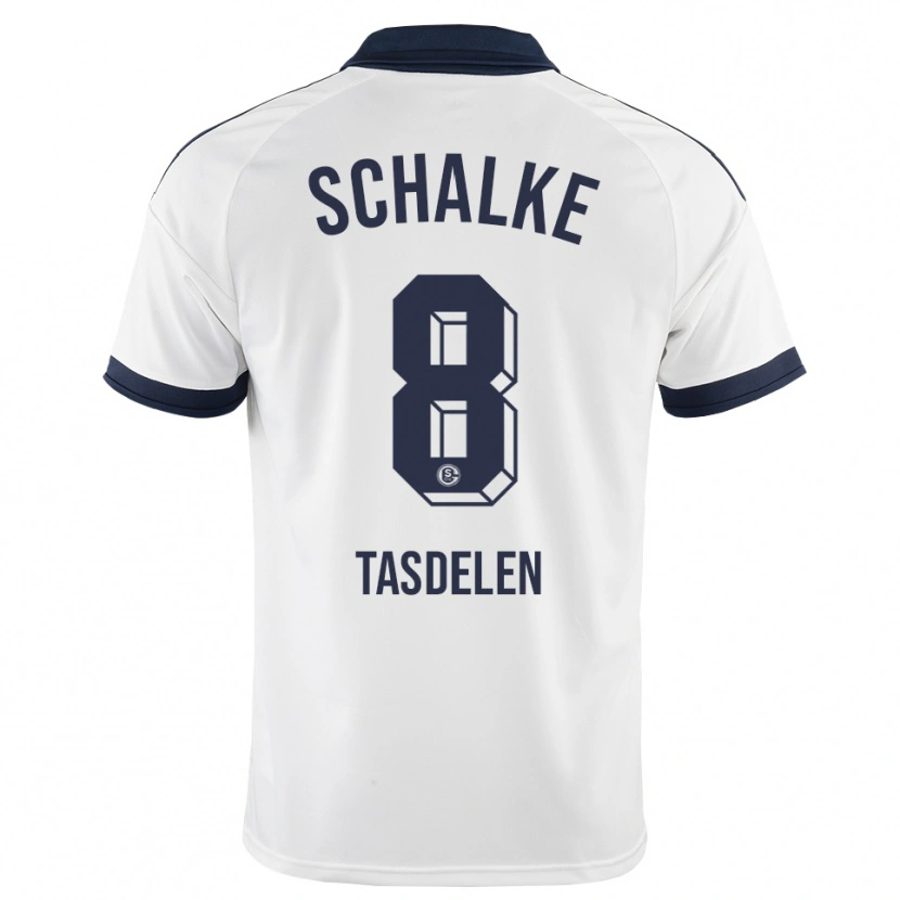 Danxen Bambino Maglia Cem Tasdelen #8 Bianco Nero Kit Gara Away 2026/27 Maglietta