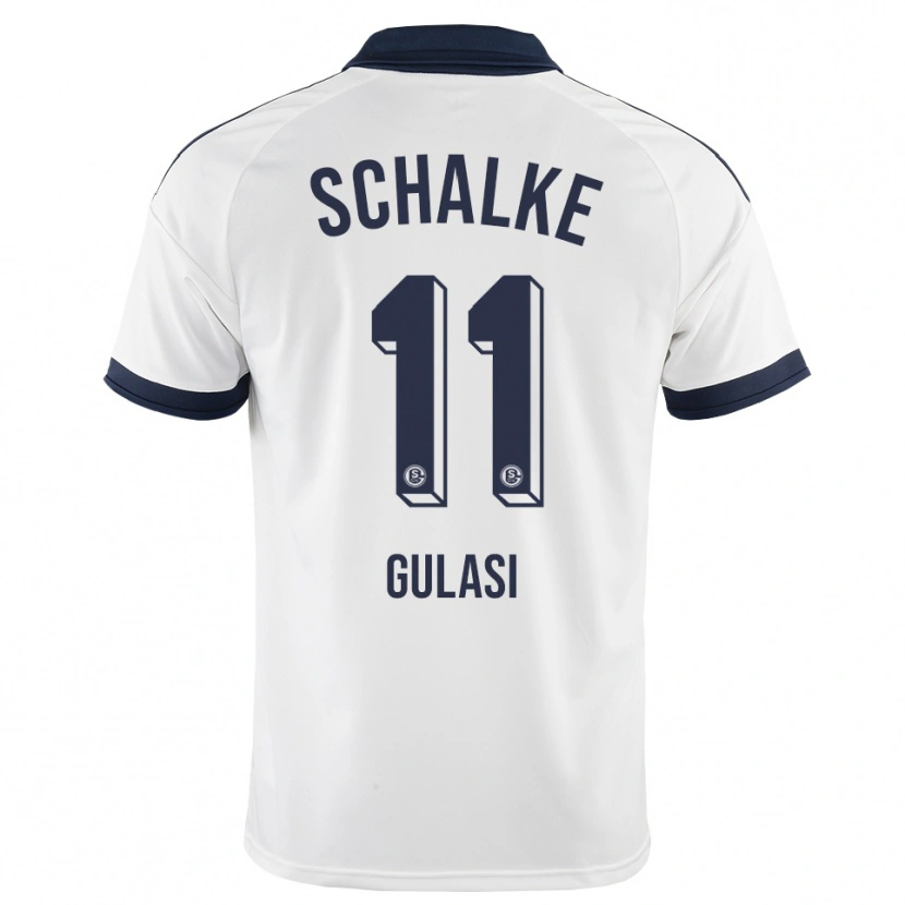 Danxen Bambino Maglia Ayman Gulasi #11 Bianco Nero Kit Gara Away 2026/27 Maglietta