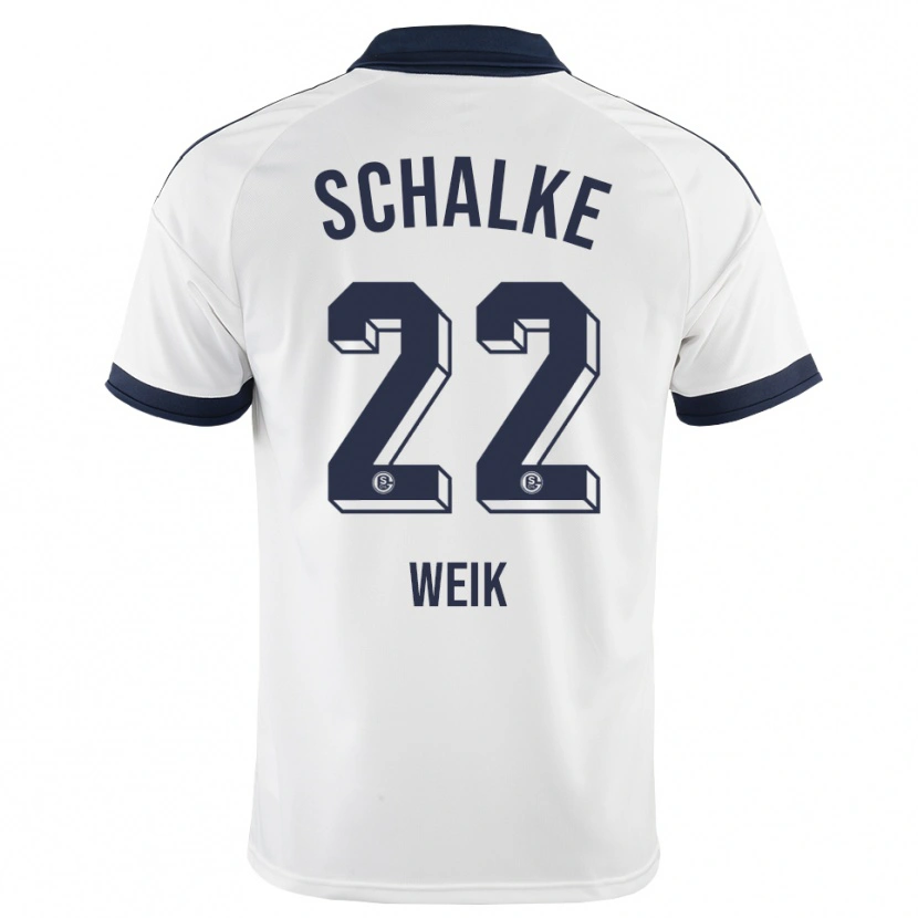 Danxen Bambino Maglia Linus Weik #22 Bianco Nero Kit Gara Away 2026/27 Maglietta