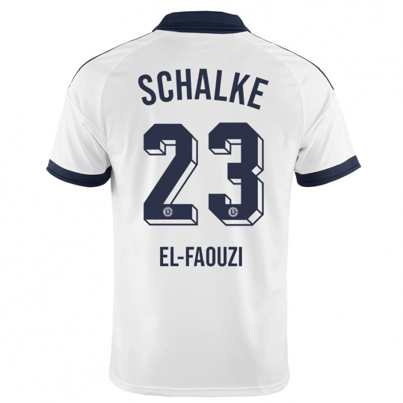 Danxen Bambino Maglia Soufiane El-Faouzi #23 Bianco Nero Kit Gara Away 2026/27 Maglietta