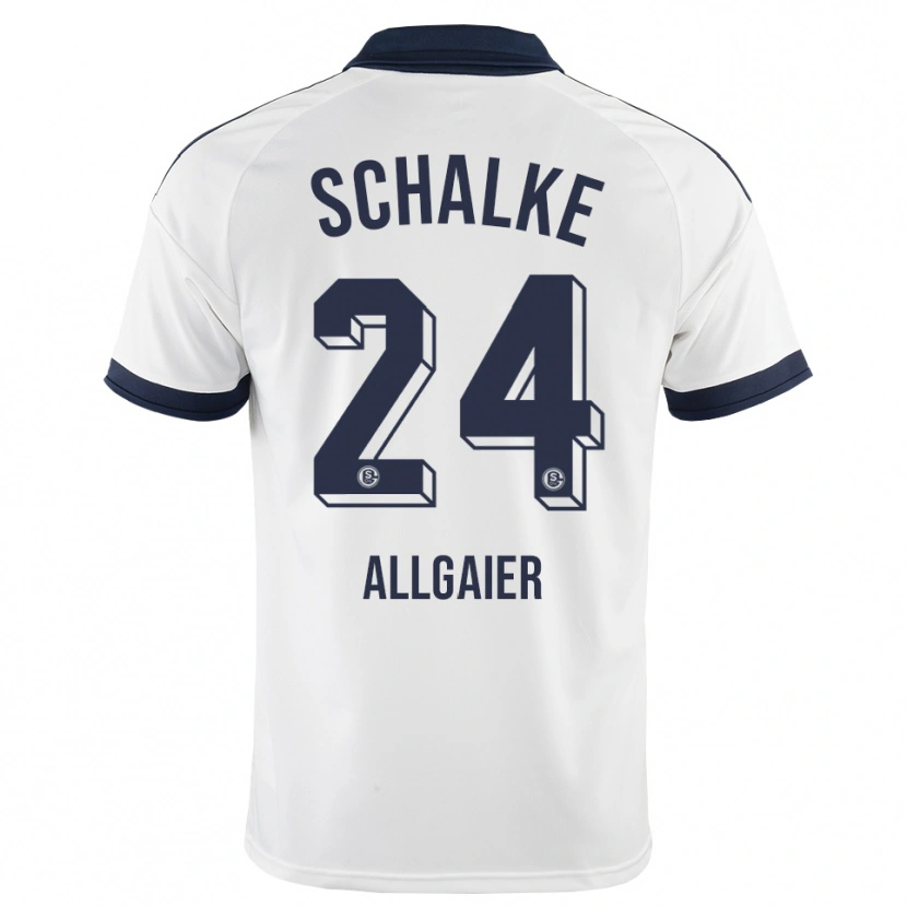 Danxen Bambino Maglia Felix Allgaier #24 Bianco Nero Kit Gara Away 2026/27 Maglietta