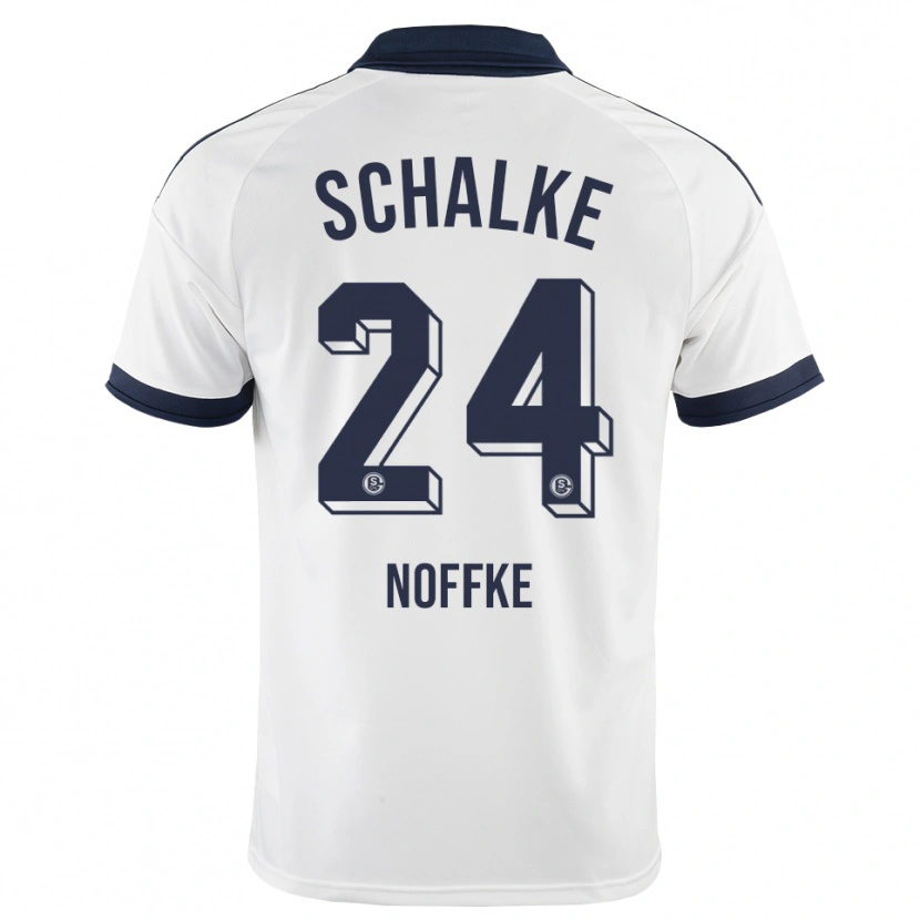 Danxen Bambino Maglia Shari Noffke #24 Bianco Nero Kit Gara Away 2026/27 Maglietta