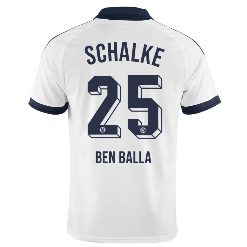Danxen Bambino Maglia Yassin Ben Balla #25 Bianco Nero Kit Gara Away 2026/27 Maglietta